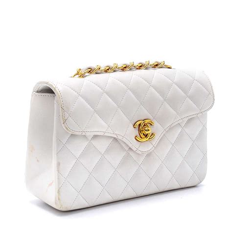 chanel crossbody white|chanel white bag price.